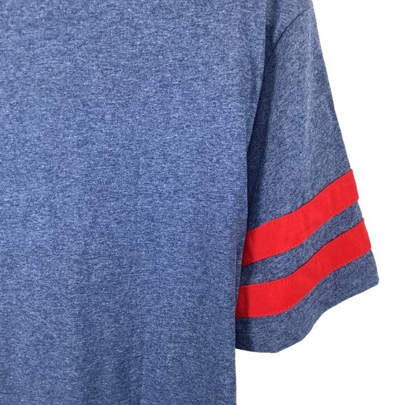 Marvel Spider-Man Graphic‎ Tee Size Small Blue & Red Striped Sleeves - Picture 6 of 8